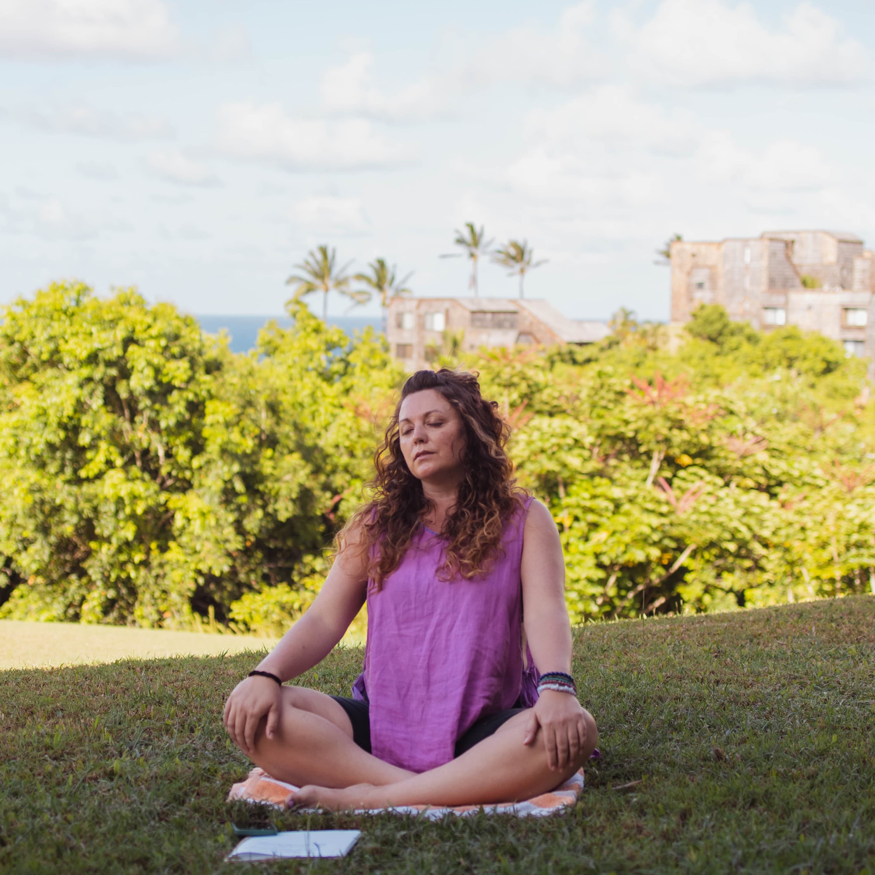 Jenn Daniel meditating